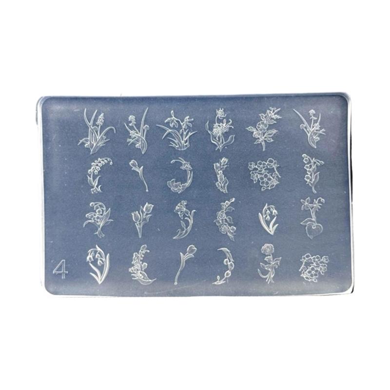 Силиконовая форма для нейл-арта, аксессуар, формы, цветочная тема, декоративная форма для ногтей, силиконовая текстура для различных типов ногтей