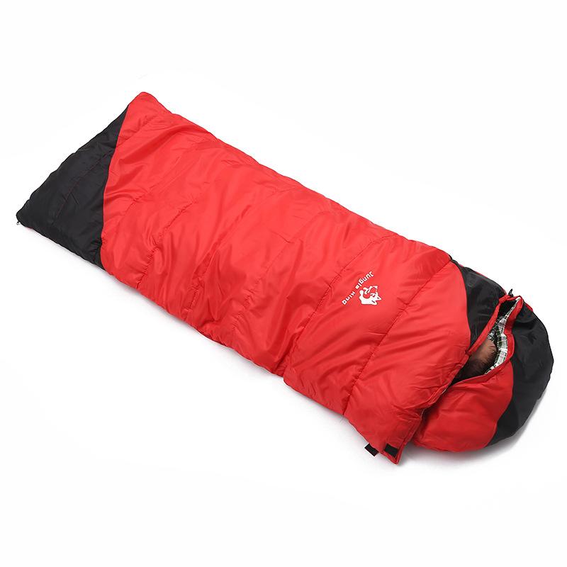 

JUNGLE KING RU New Outdoor Camping Sleeping Bag Envelope with Hat Widened and Thickened Dirt Proof Sleeping Bag Blanket 2.4kg красный