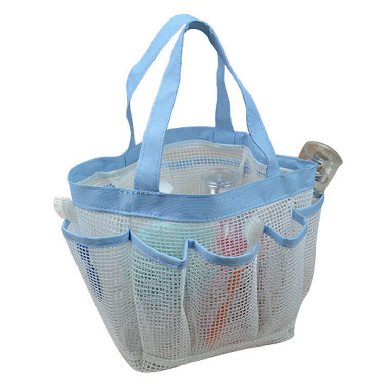 Foldable Mesh Toiletry Tote: Portable Shower and Swimming Storage Basket