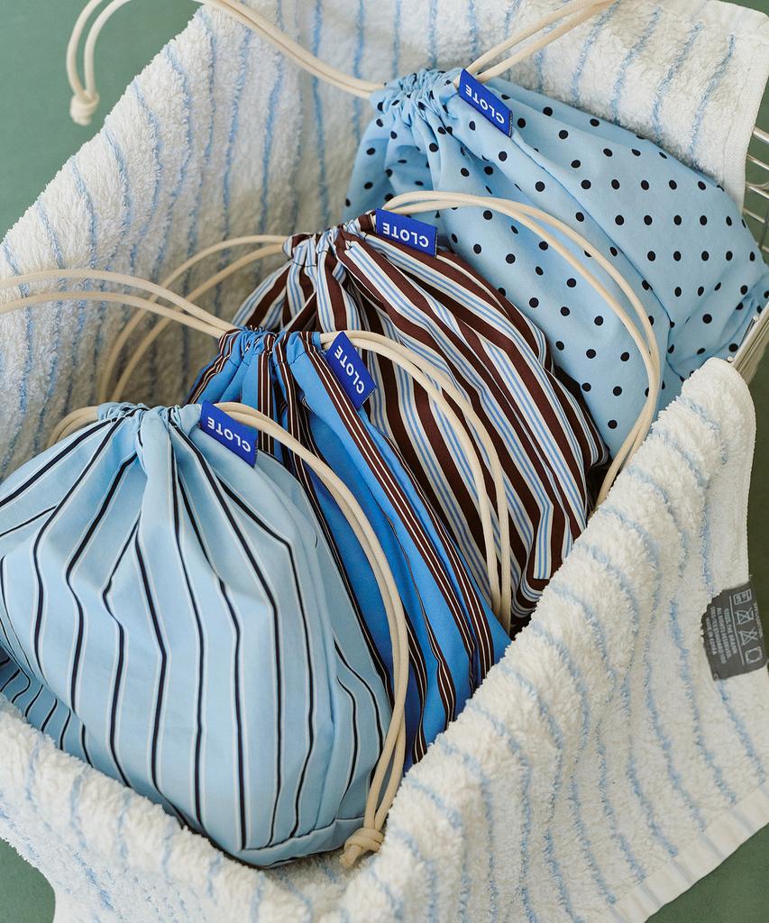 Clote String Pouch - Dot Blue