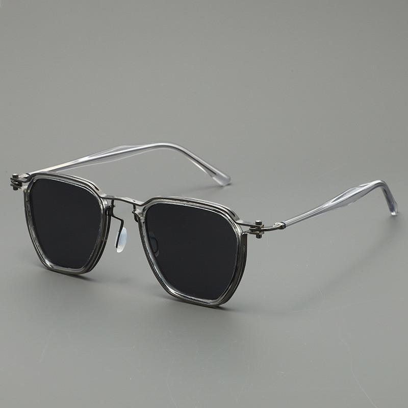 Vintage Square Metal Sunglasses For Men With Uv400 Protection For Outdoor Fishing And Travel