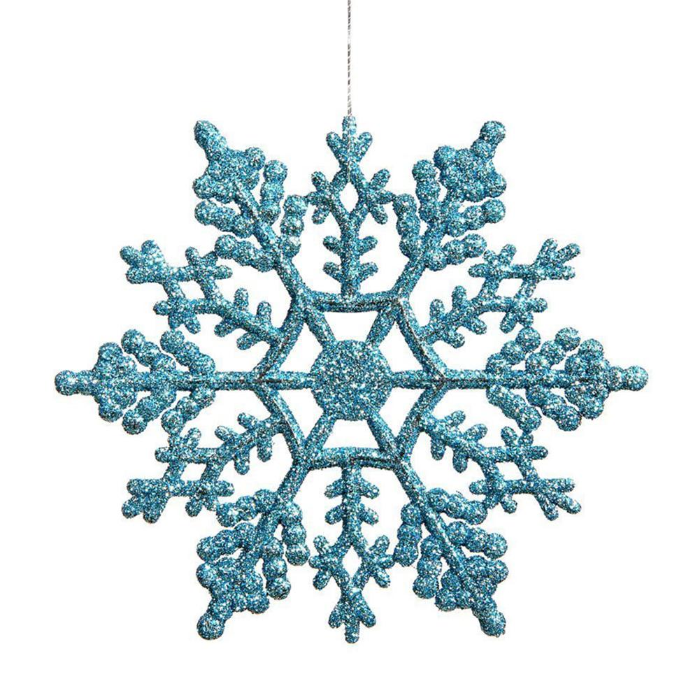 36pcs 4 Inch/10cm Snowflake Shaped Ornaments Christmas Tree Decoration
