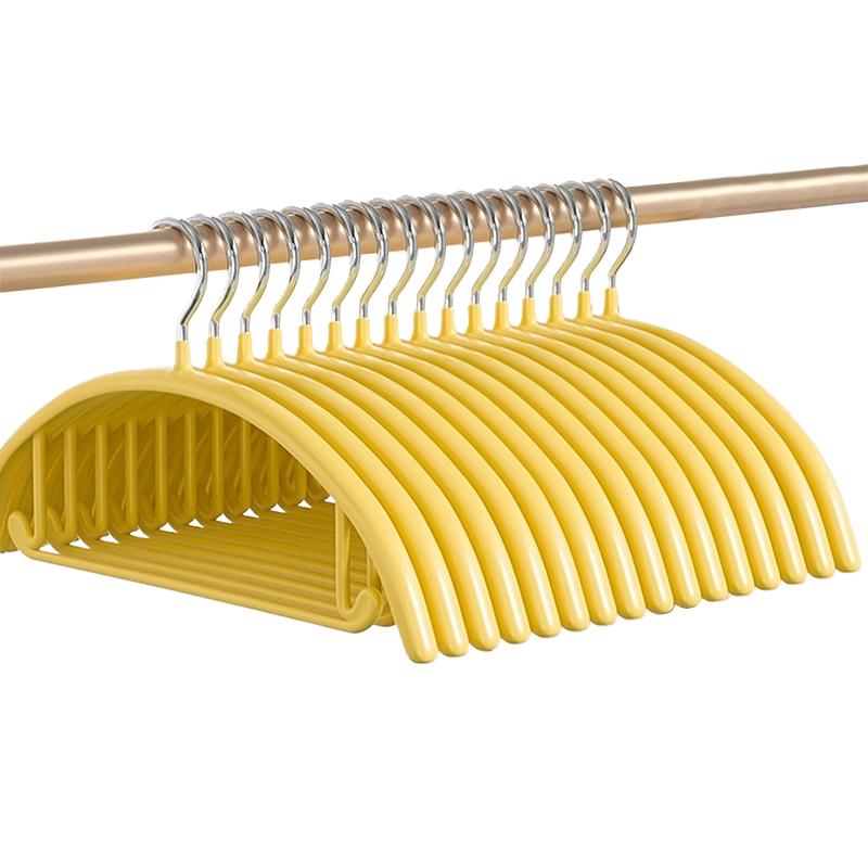 Impregnated Semi-round Coat Hanger Seamless Storage Thick Clothes Brace Non-slip Stainless Steel Clothes Hanging Adult