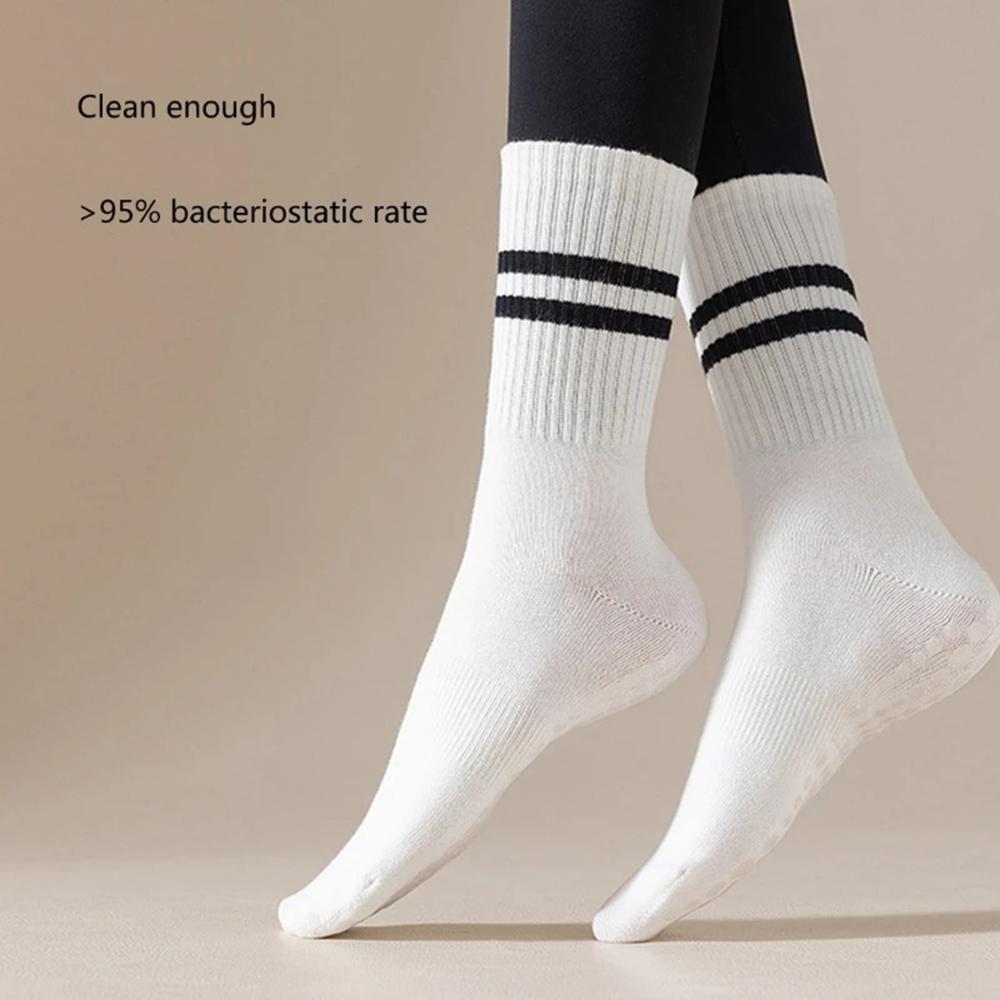 PERFECT FIT  Elastic Anti Slip Grip Bottom Yoga Socks Zumba Pilate Football Soccer Running Soft Cotton Stocking Stokin