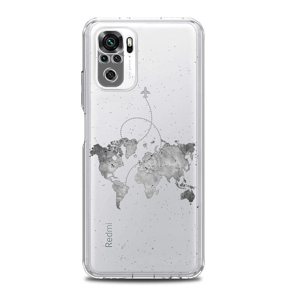 

Cartoon World map scenery direction Phone Case For Xiaomi Redmi Note 13 12 5G 9S 8 10 11 Pro 4G 9T 13C 12C 10C 9C 9A 7 Cover Redmi Note 13 Pro 5G