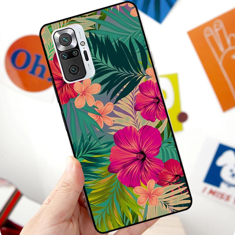 Tropical Aloha Hibiscus  Pattern Case For Xiaomi Redmi Note 12 Pro 11 8 9 10 Pro 9S 10S 11S 12S Redmi 12C 10C 9C 10A Cover