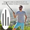 Aluminum Alloy Extension Rod 12mm Diameter 3/8 Female To Male Screw Adapter for Tripod and Fill Light Mounts Black