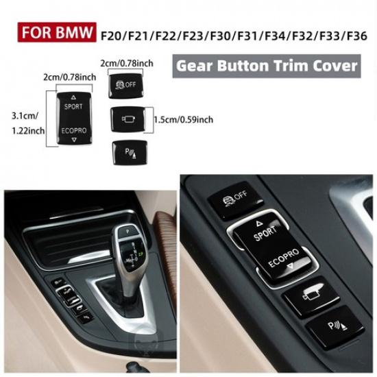 For BMW 1 2 3 4 Series F20 F22 F30 F32 F36 Black Gear Shift Button Cover Replace
