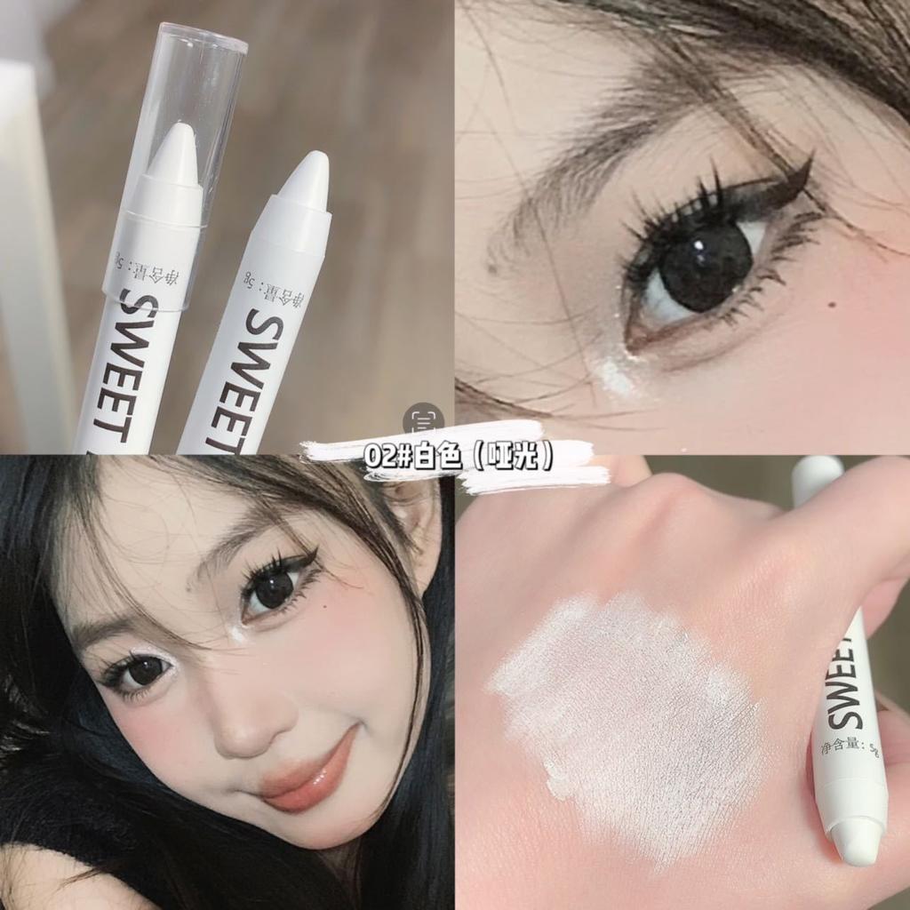 Eyeshadow Pencil Waterproof Long Lasting Glitter Shimmer Eye Shadow Pen Eyeliner Stick Eyes Makeup Tools