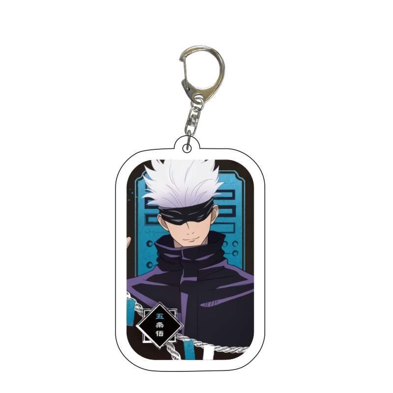 Jujutsu Kaisen Anime Keychain Itadori Yuji Gojo Satoru Cartoon Acrylic Bag Keyring Pendant Cos Accessory