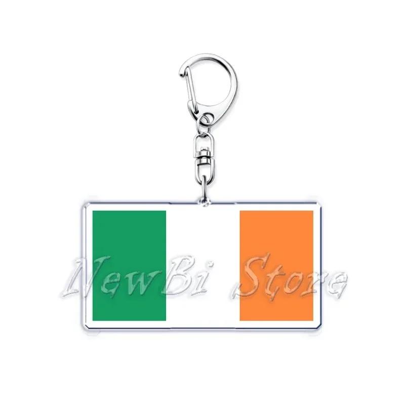 New Country Flags Keychains Ring for Accessories Bag Pendant American Britain Korean Korean Key Chain Keyring Jewelry Fans Gifts