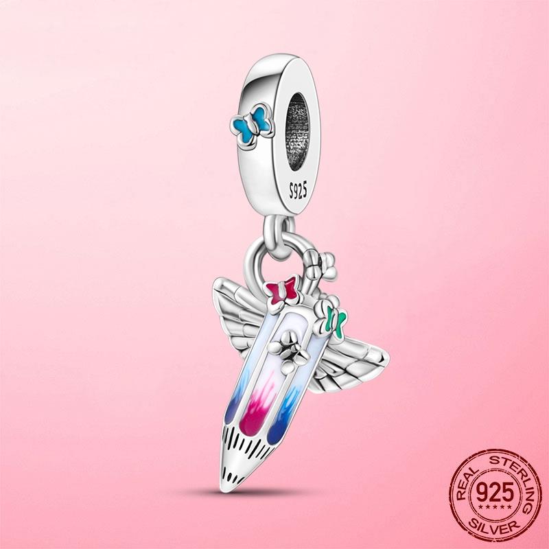 Follow Heart Compass Dangle Charms Beads Pendant Copper Fit Original Bracelets Bangle Diy For Jewelry Making