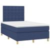 3142647 vidaXL Lit à sommier tapissier avec matelas Bleu 120x200 cm Tissu