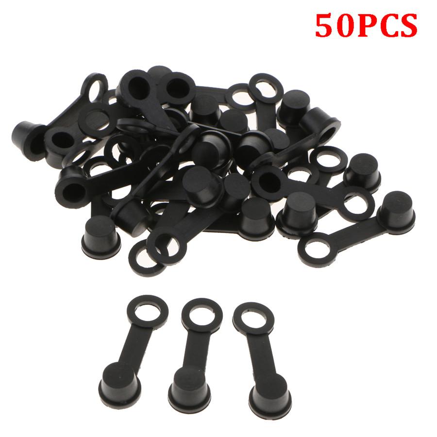 50pcs Rubber Car Brake Bleeder Screw Cap Grease Nozzle Oil Drain Dust Cover 8mm