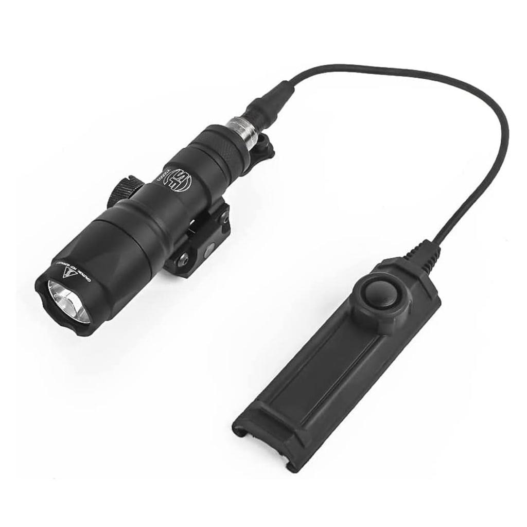 WADSN Surefire M300A Mini LED Scout Flashlight, 20mm Replica, Dual Switch Included, Rail Compatible, 600 Lumens of Powerful Light for Airsoft