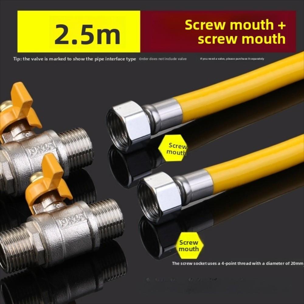 Rura gazowa do gazu ziemnego przeciwwybuchowa 0,5/1/1,5/2/2,5m Elastyczny stalowy przewód gazowy do kuchenki Zdejmowany opancerzony zestaw węży gazowych do suszarki Komercyjny