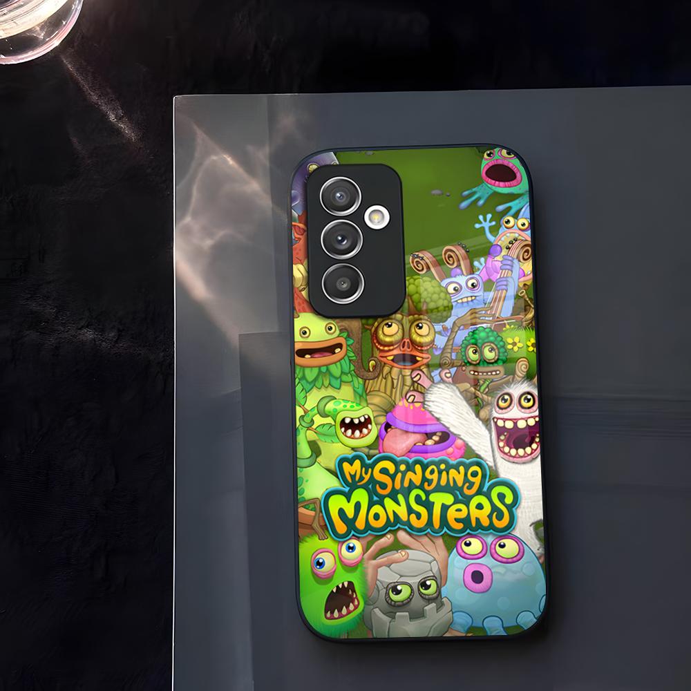 

My Singing Monsters Phone Case Glass Back For Samsung A34 A14 A31 A12 A21 A52 A71 A20 A51 A40 A32 A72 A30 A54 Coque Samsung A10