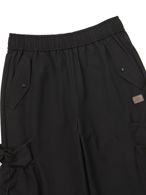 BBC EARTH W String Brushed Cargo Pants_Black
