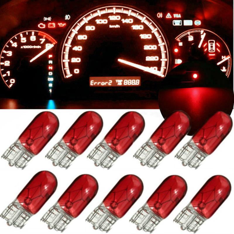 10x T10 501 W5W Wedge Car Side Light 12V 3W Interior Instrument Light Dashboard Dash Panel Gauge Bulb for Car Styling Universal