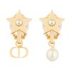 Asymmetrisches Design Stern Dekoration Harz Ohrclips Damen Ohrclips Gold E3965WOMRS_D301