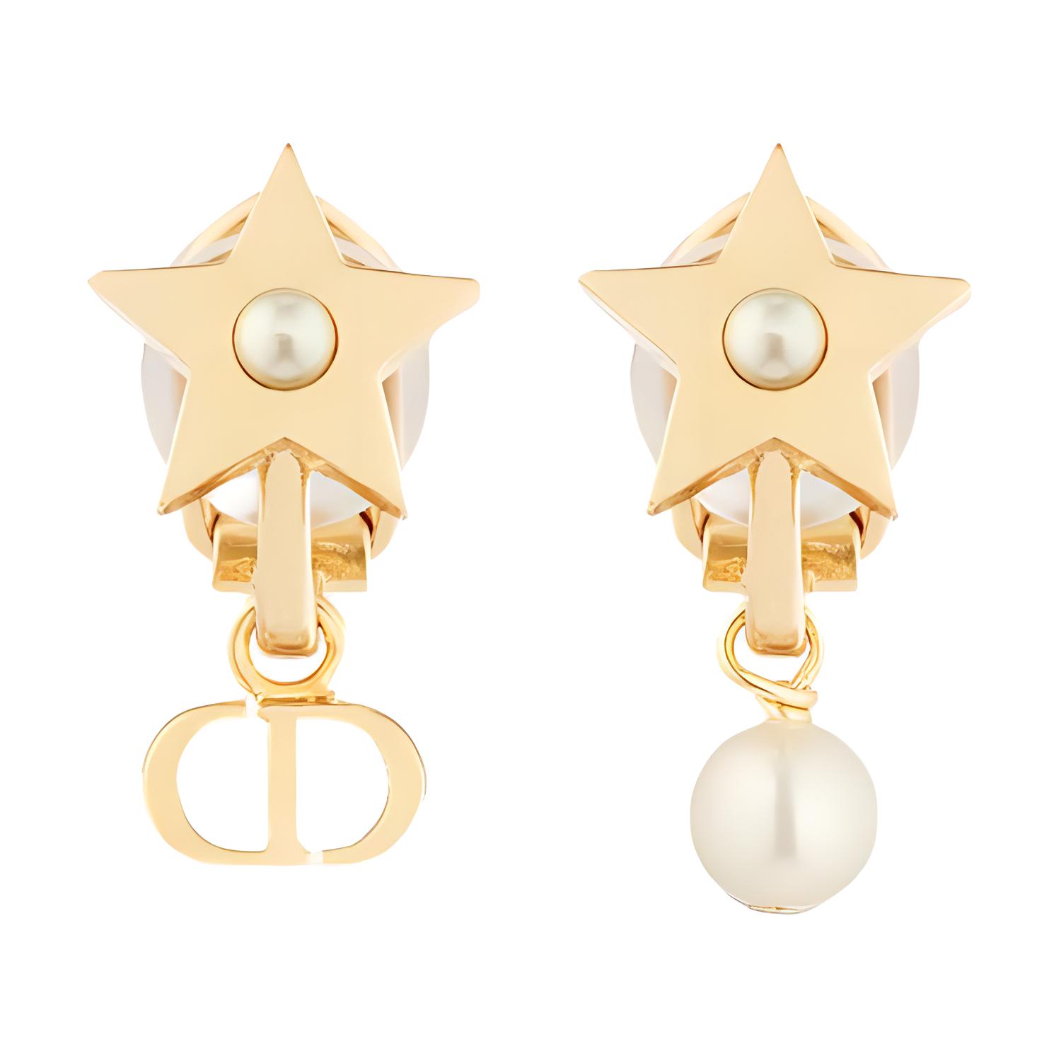 

Dior Asymmetrical Design Star Decoration Resin Ear Clips Women ear clips Gold E3965WOMRS_D301 F,Gold