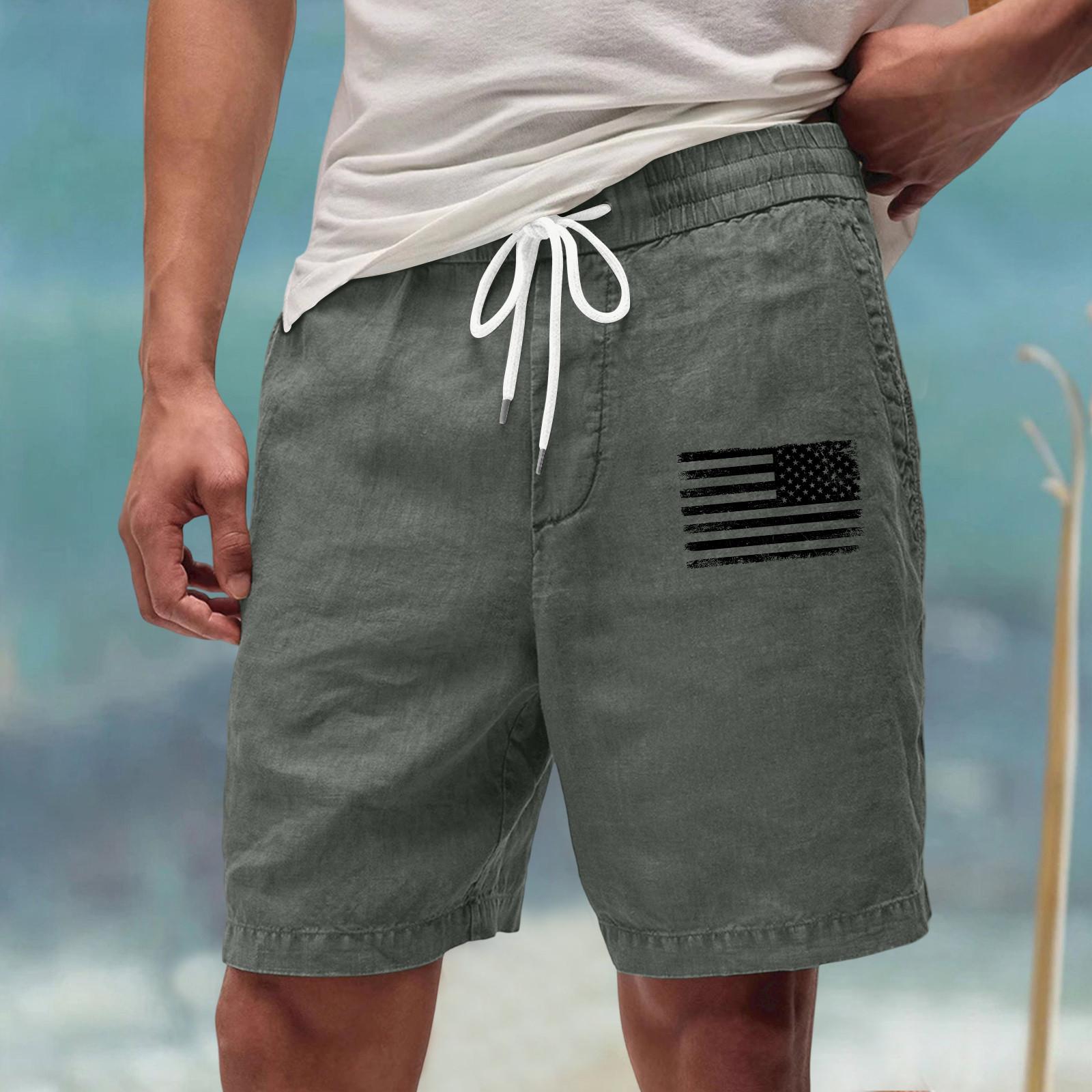 

Men s Workwear Shorts With Multiple Pockets, Elastic Waistband, Loose Cotton, Casual Outdoor Lightweight Work Shorts L