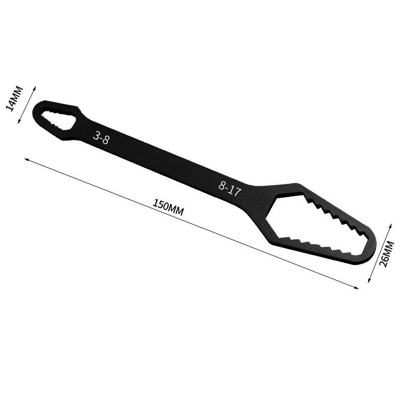8-22mm 3-17mm Double End Universal Wrench Multifunctional  Self-Tightening Wrench Repair Tools Double Ended Wrench