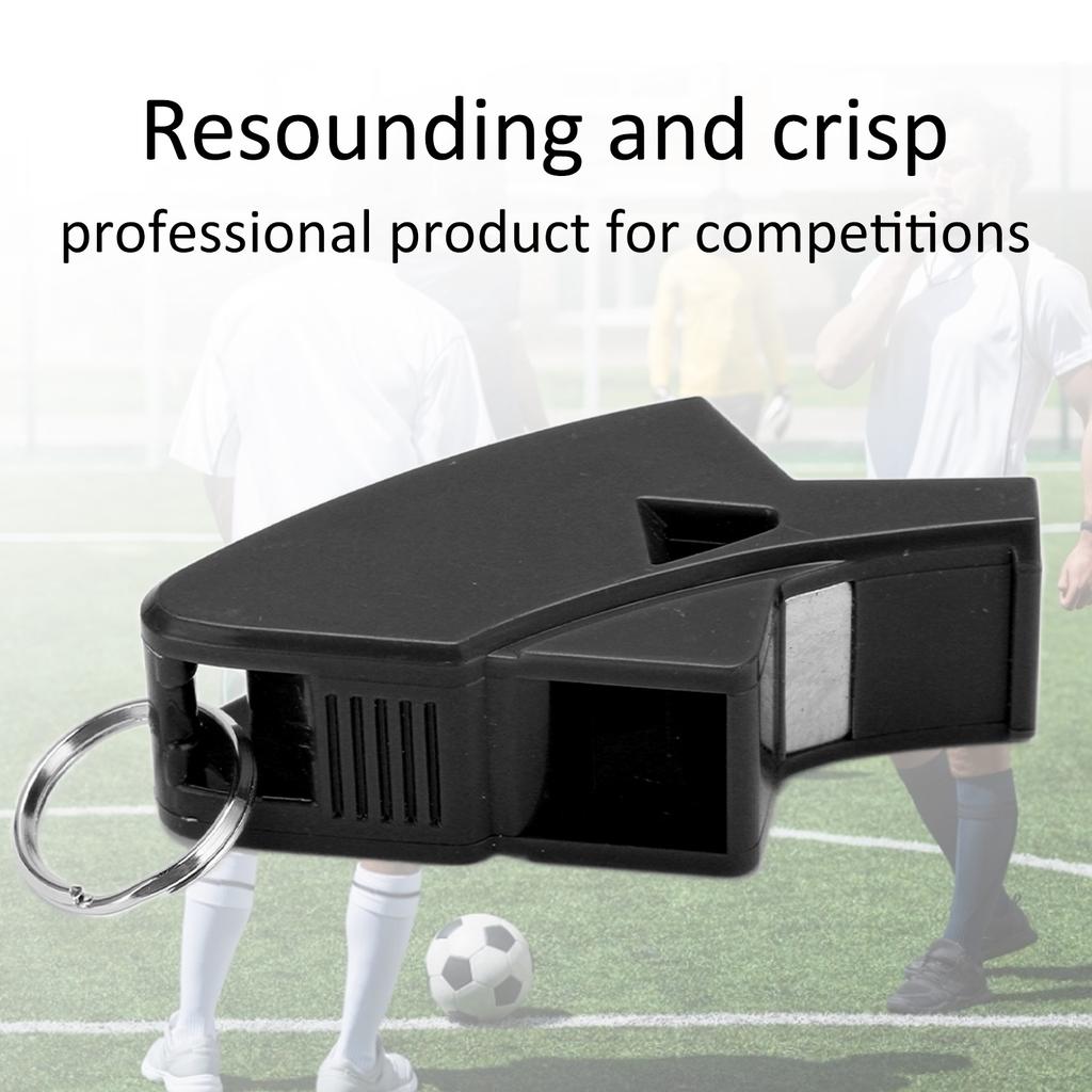 Referee Dolphin Whistle Sturdy Durable Resounding Crisp Portable Sound Whistle for CompetitionsBlack