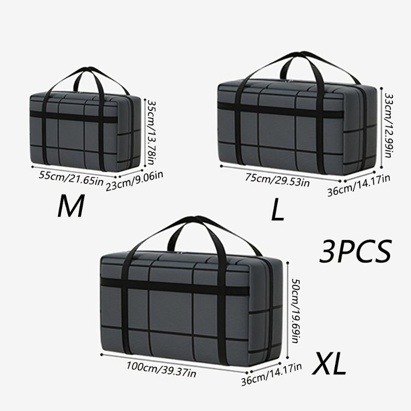 

3 шт./набор Нетканые сумки для хранения для переезда Утолщенные Большой вместимости Пылезащитные Дорожные сумки Ручной органайзер Домашнее использование