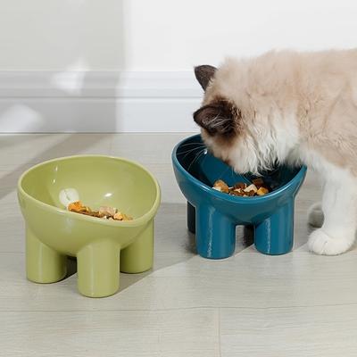 Erhöhte Katzennapf mit Ständer - Robuster Kunststoff Futter- & Wassernapf für Haustiere, Elegantes modernes halsfreundliches Fressen für Katzen & Hunde