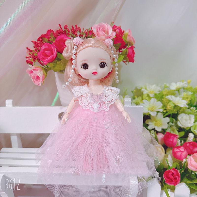 17Cm Barbie Doll Small Doll Girl Princess Doll Mini Play House Doll Small Toy