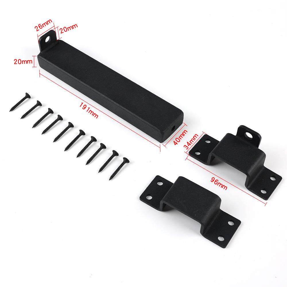 Adjustable Heavy Duty Sliding Door Lock Bracket with Padlock Hole for Wooden Fences and Yards