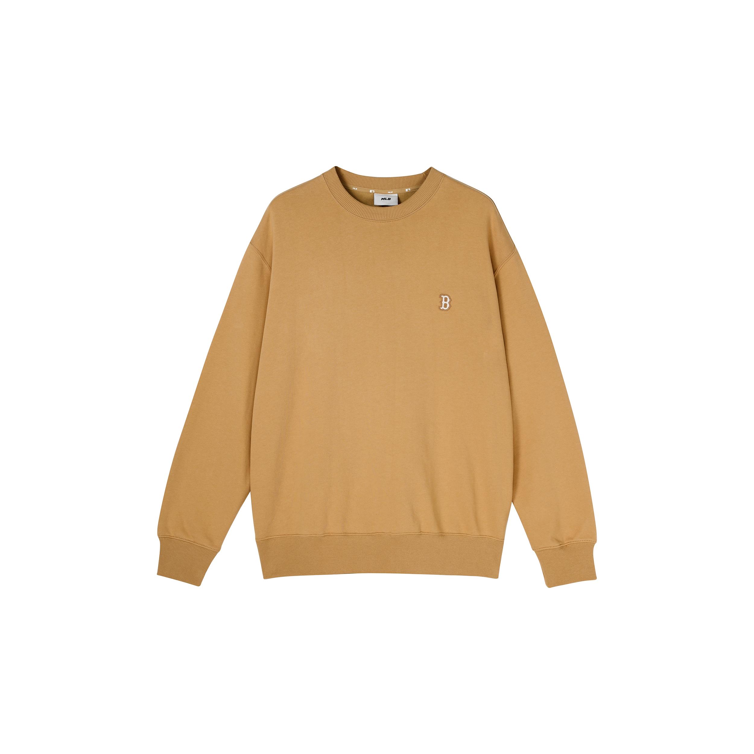 MLB Sweatshirt Fall Unisex Beige Yellow 3AMTB0124-43BGS XS
