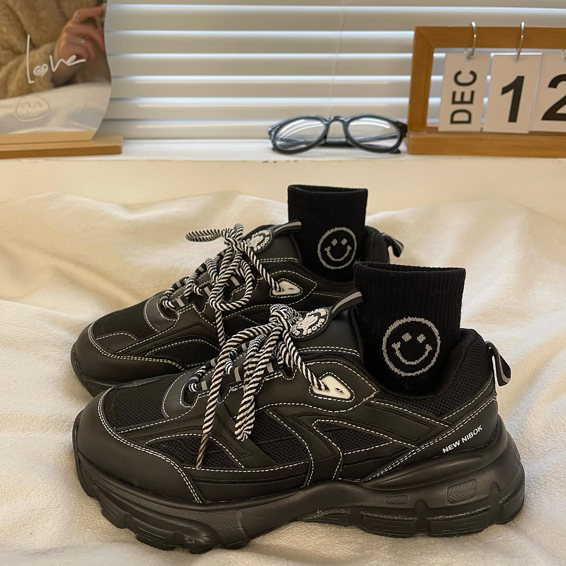 

2024 Баскетбольные кроссовки для мужчин, дышащие кроссовки на платформе для пар, женские повседневные кроссовки 43