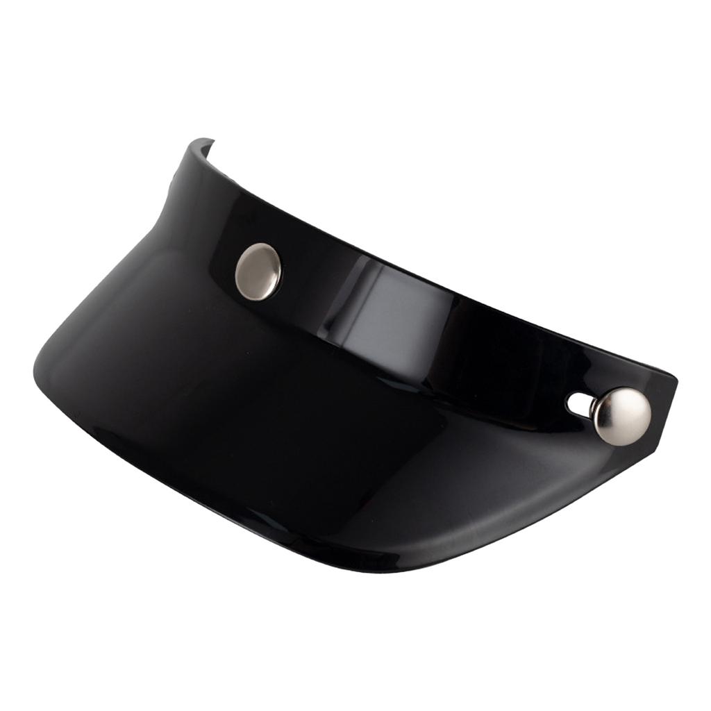 Windproof 3 Snap-Button Visor Shield Lens Visor Flip Up Wind Shield for Open Face Motorbike Helmet Anti-UV Fog Universal