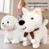 Scarf Cute Plush West Highland Children Electric Toy With Function Storytelling