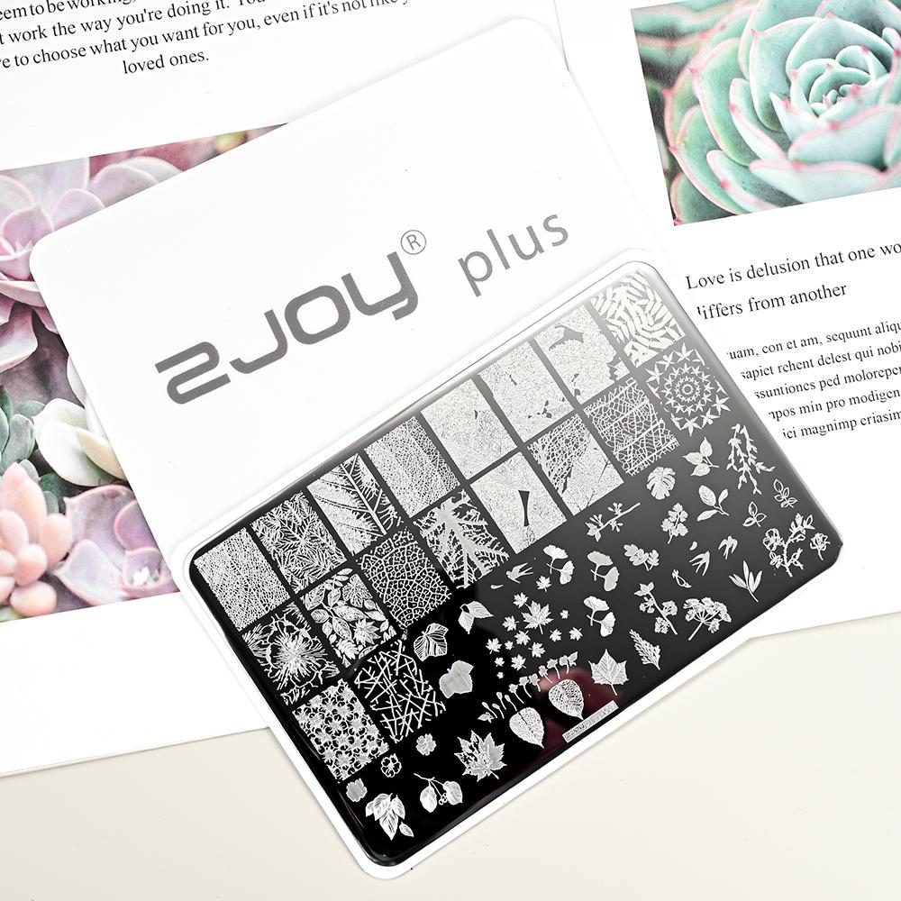 Destičky na ražení nehtů Zimní linky svetru s pruhovaným vzorem Šablony na nehty DIY geometrický kostkovaný design nehtová deska Obrázek Decoratio