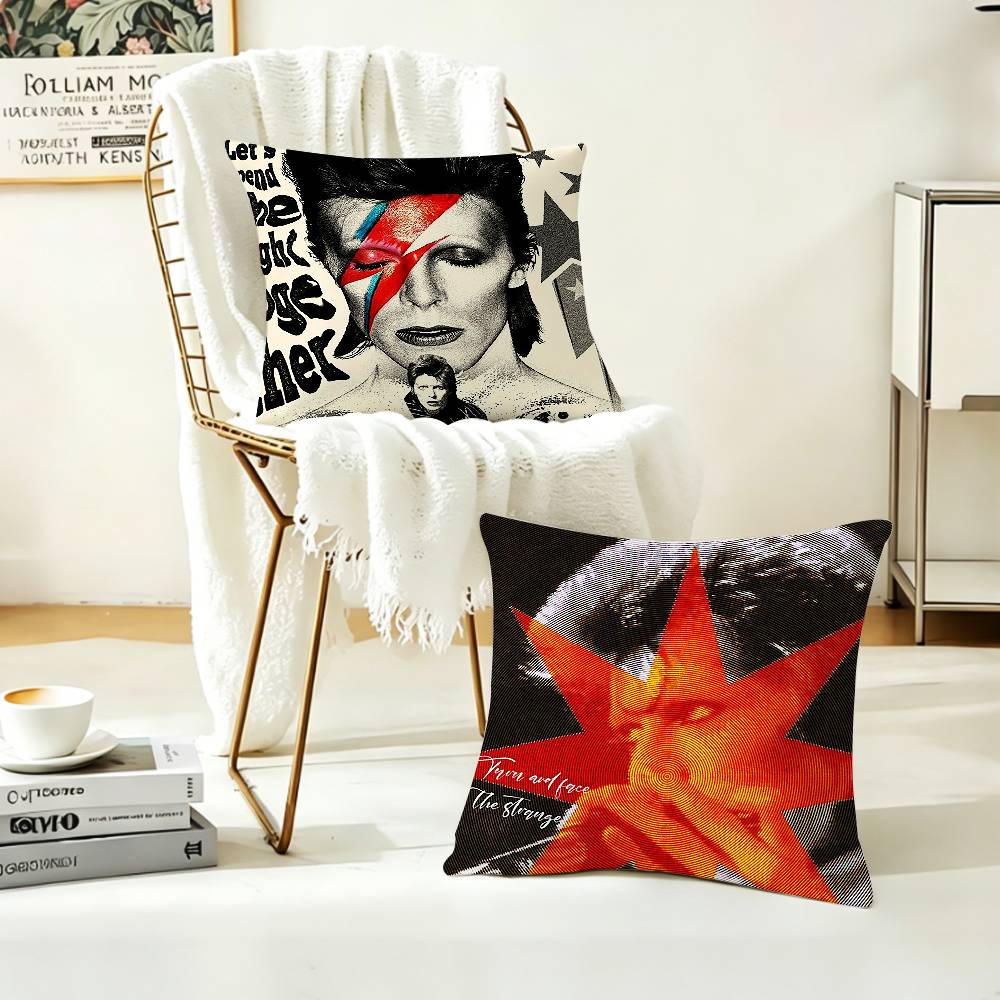 cool D-DavidS B-BowieS Pillow Case Pattern Printed Pillowcase For Living Room Sofa Cushion Cover