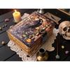 Raven Leather Grimoire Journal – Gothic Spellbook, Witchcraft Notebook