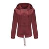 Lightweight Mesh 20D Hooded Rain Jacket Short Windbreaker Women Outdoor Casual Wear