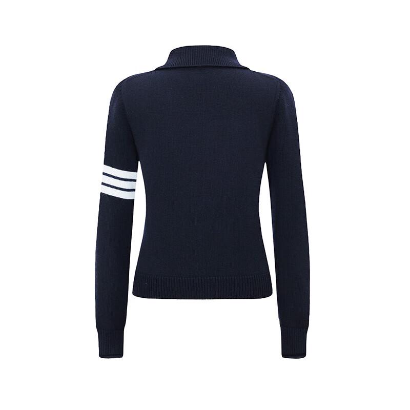 Navigare Women's Long-Sleeve Turn-Down Collar Knit Sweater