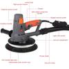 Grinding Wall Putty Polisher Machine Drywall Sander with Dust Clooect Bag and LED Light Portable Wall Polishing Machine 360°LED strip 1250W