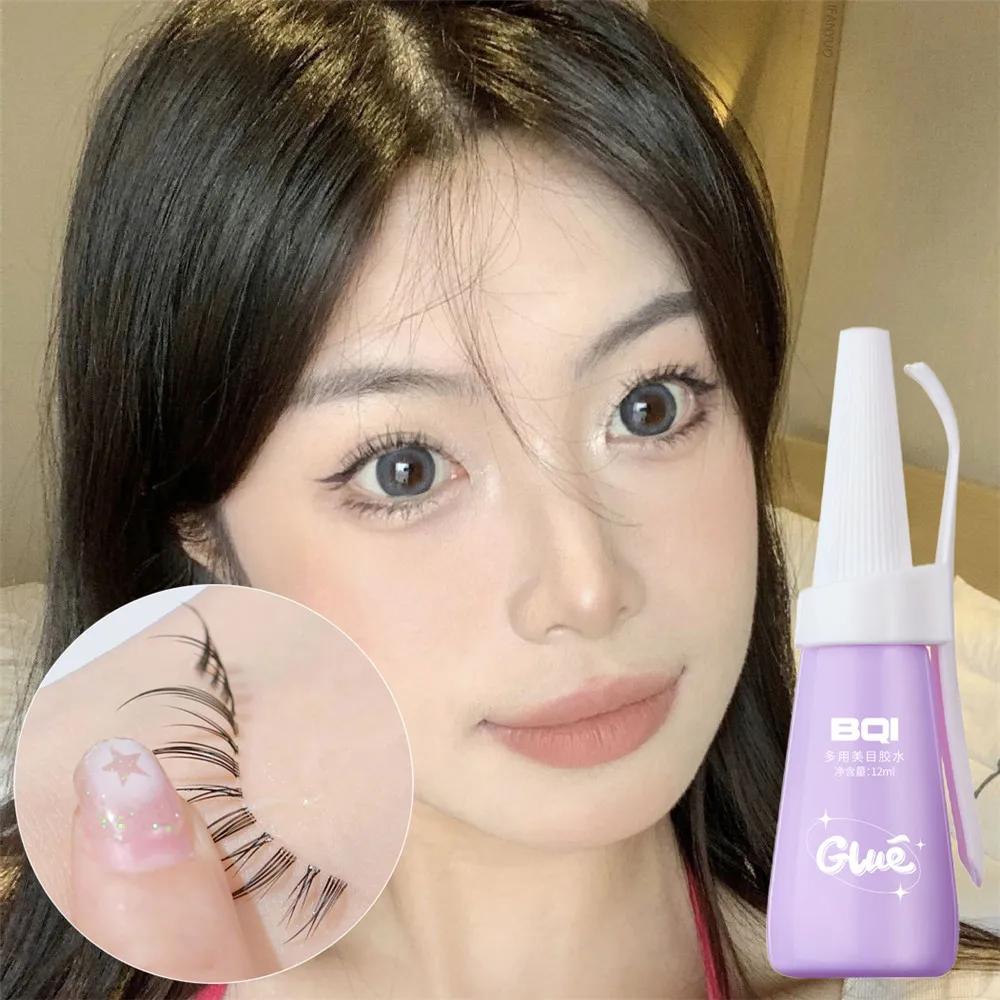 Eyelash Glue Clear Lash Glue for False Lashes Waterproof Long Lasting Quick Dry Adhesive Eyelashes Extension Glues with Tweezers