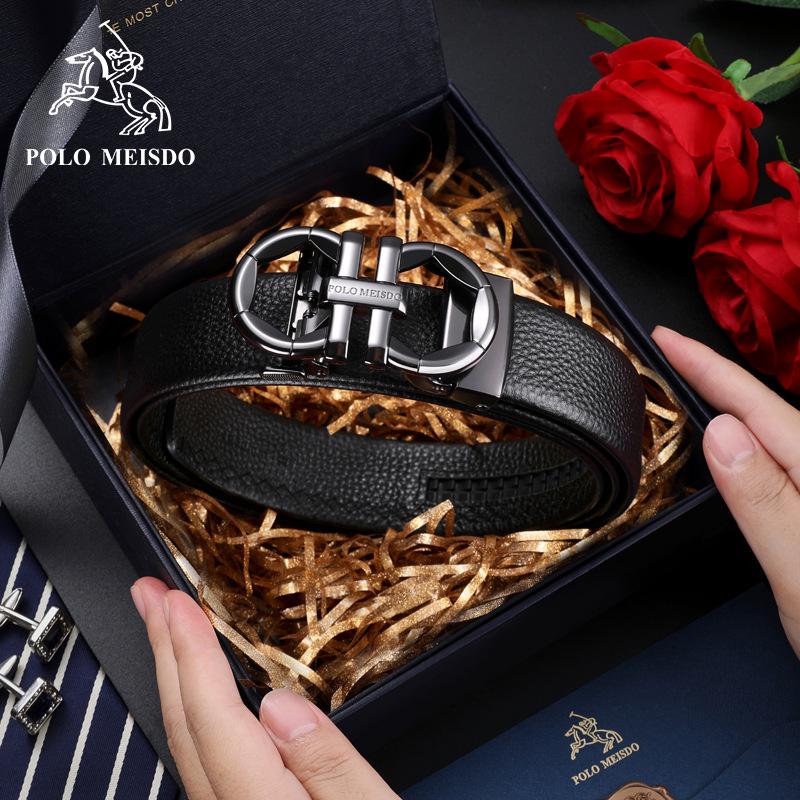 Paul Messder Men's High-End Genuine Leather Automatic Buckle Belt