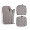 Oven Mitts and Pot Holders 4 Pcs Set,High Heat Resistant 500 Degree Extra Thicken Long Kitchen Cotton Oven Glove for Cooking