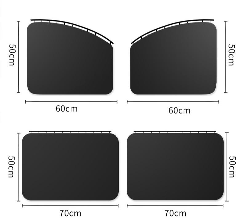 Car Sunshade Track Type Sun Protection Heat Insulation Block Car Rear Side Curtain Car Interior Privacy Shade