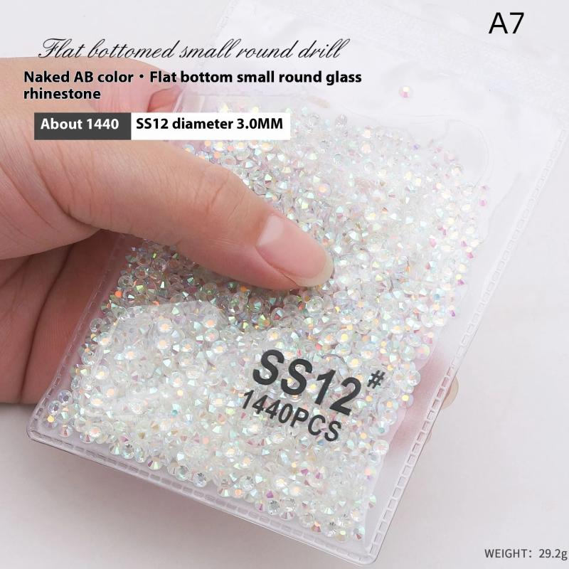 Gemischte AB Flachboden Farbe Nagel Strasssteine Glanz Nagelzubehör Nagelkunst DIY Nägel Zubehör Dekoration Charms