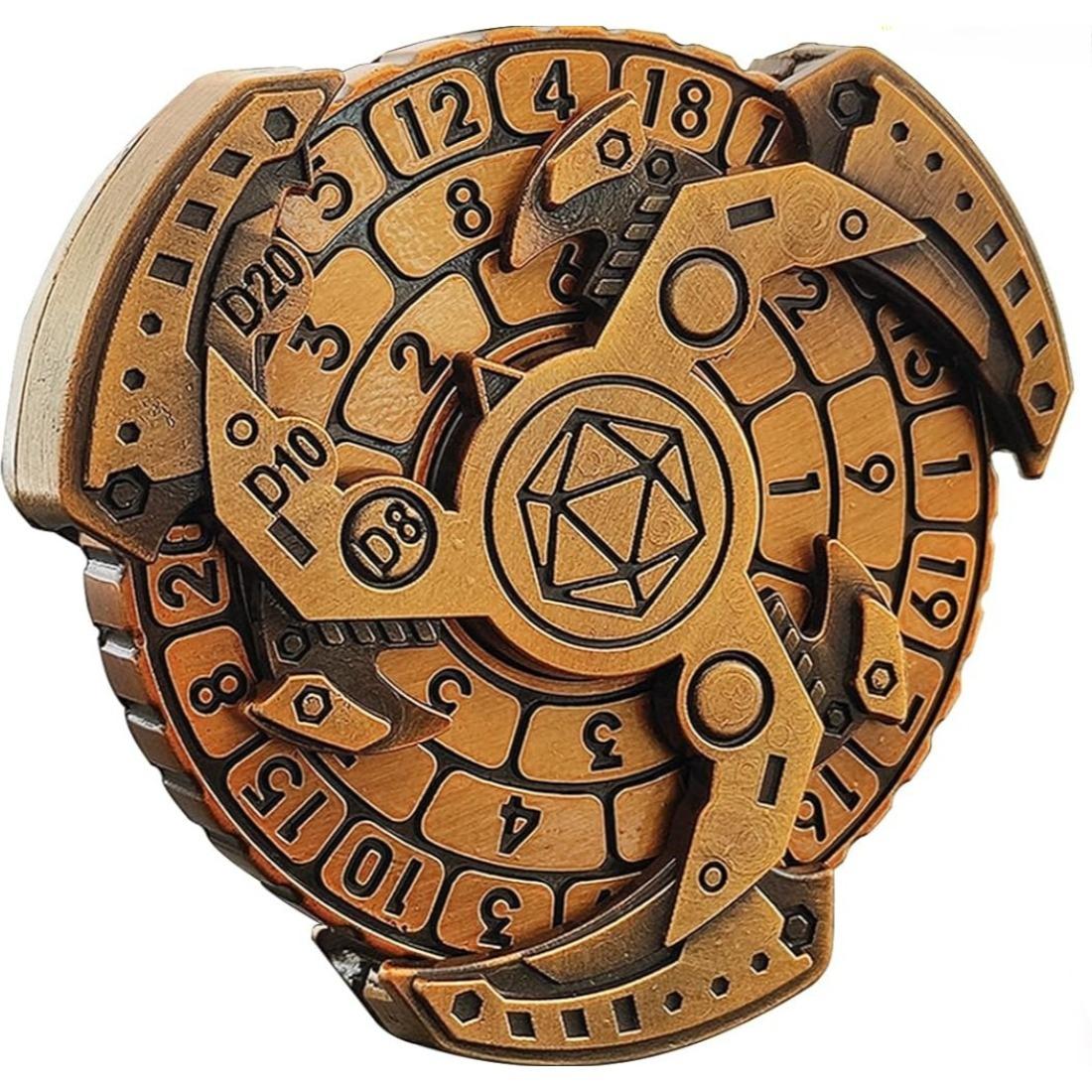 

Игральная рулетка Shadow Dice Spinner для набора игральных костей DND, игральные кости Dragon Metallic 7-в-1 с подарочным футляром для игры Dungeons and Dragon, настольная ролевая игра в подарок 5.5*1.3cm золотой