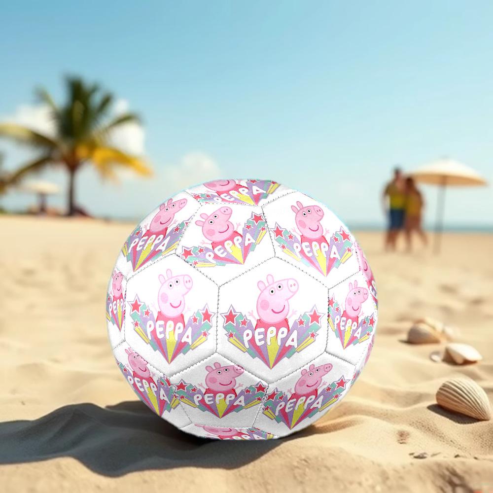 Pink Pig Print Size 5 Soccer Ball, Standard Match Football for Sports Game and Team Practice, Ideal Gift for Soccer Fans