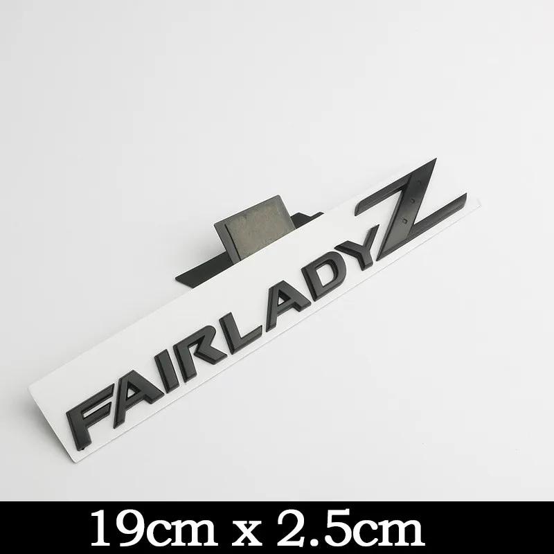 

1Pc 3D Letters Fairlady Z Logo Rear Boot Trunk Emblem Badge For Nismo 350Z 370Z Z33 GTR Side Fender Car Sticker Decals чорний